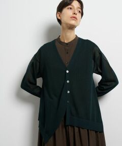 LANVIN en Bleu / ランバン オン ブルー カーディガン・ボレロ | シアーアシンメヘムカーディガン