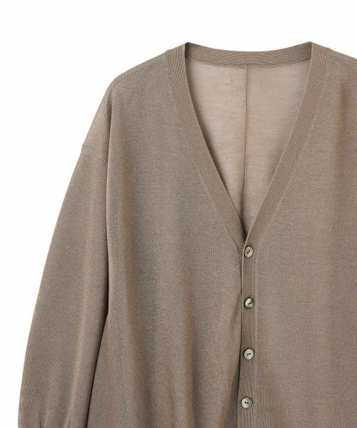 LANVIN en Bleu / ランバン オン ブルー カーディガン・ボレロ | シアーアシンメヘムカーディガン | 詳細11