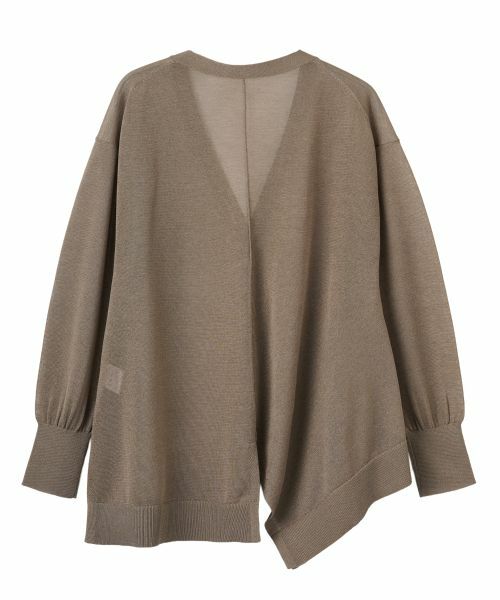 LANVIN en Bleu / ランバン オン ブルー カーディガン・ボレロ | シアーアシンメヘムカーディガン | 詳細14