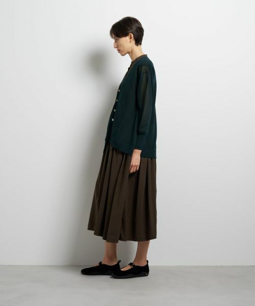 LANVIN en Bleu / ランバン オン ブルー カーディガン・ボレロ | シアーアシンメヘムカーディガン | 詳細2