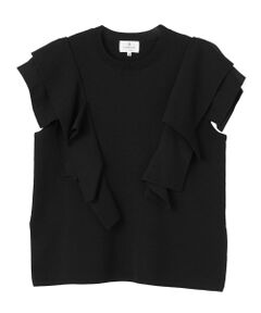 LANVIN en Bleu / ランバン オン ブルー ニット・セーター | スクエアフリルニット