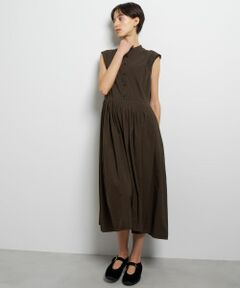 LANVIN en Bleu / ランバン オン ブルー ドレス | ナイロンタッサータックワンピース