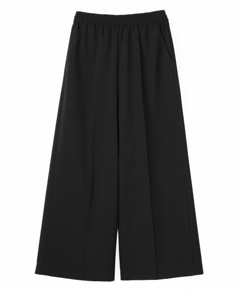 LANVIN en Bleu / ランバン オン ブルー その他パンツ | ドライポリエステルゴムワイドパンツ（ブラック）