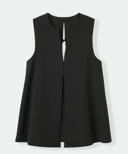 LANVIN en Bleu / ランバン オン ブルー シャツ・ブラウス | ドライポリエステルバックオープンベスト（ブラック）
