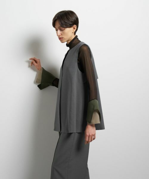 LANVIN en Bleu / ランバン オン ブルー シャツ・ブラウス | ドライポリエステルバックオープンベスト | 詳細5