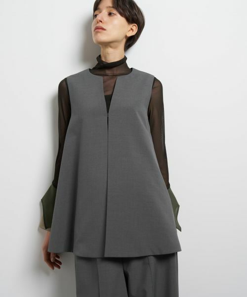 LANVIN en Bleu / ランバン オン ブルー シャツ・ブラウス | ドライポリエステルバックオープンベスト | 詳細8