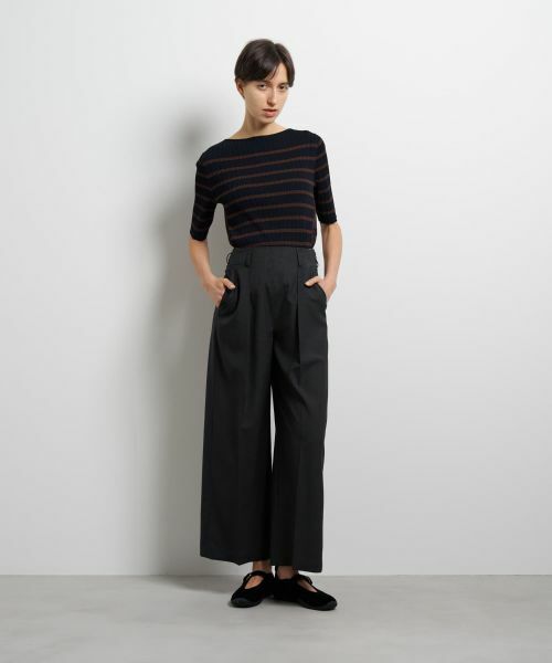 LANVIN en Bleu / ランバン オン ブルー その他パンツ | ウールトロセミワイドパンツ | 詳細3