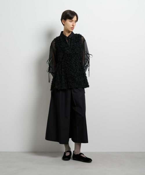 LANVIN en Bleu / ランバン オン ブルー シャツ・ブラウス | シャギーカットジャガードプルオーバーベスト | 詳細11