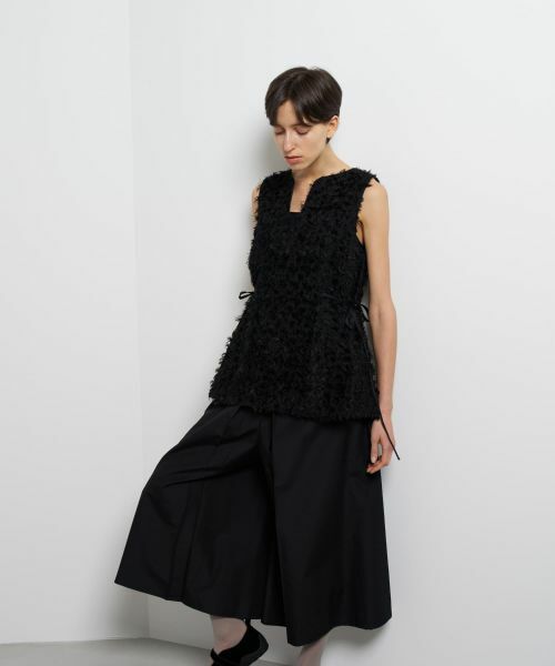 LANVIN en Bleu / ランバン オン ブルー シャツ・ブラウス | シャギーカットジャガードプルオーバーベスト | 詳細4