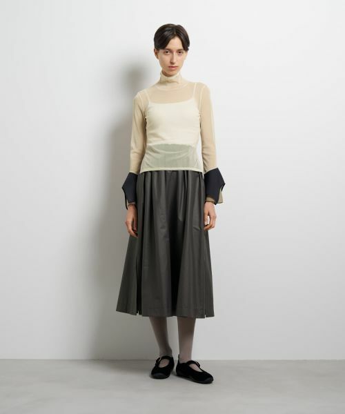 LANVIN en Bleu / ランバン オン ブルー Tシャツ | フレアカフスコンビカットソー | 詳細1