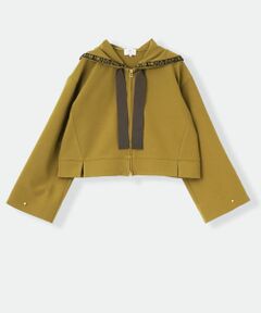 LANVIN en Bleu / ランバン オン ブルー カットソー | ロゴレーステープフーディー