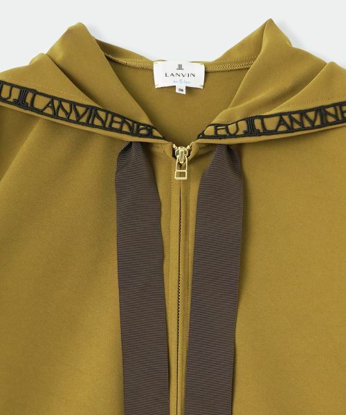 LANVIN en Bleu / ランバン オン ブルー カットソー | ロゴレーステープフーディー | 詳細20