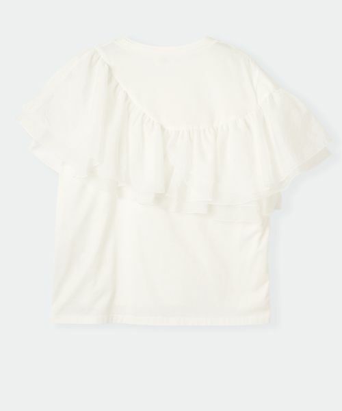 LANVIN en Bleu / ランバン オン ブルー Tシャツ | フリルコンビカットソー | 詳細13