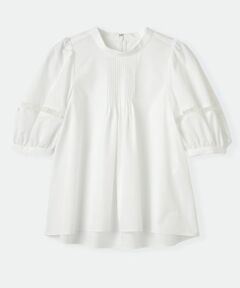 LANVIN en Bleu / ランバン オン ブルー シャツ・ブラウス | ロゴテープスタンドカラーブラウス