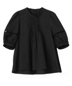 LANVIN en Bleu / ランバン オン ブルー シャツ・ブラウス | ロゴテープスタンドカラーブラウス