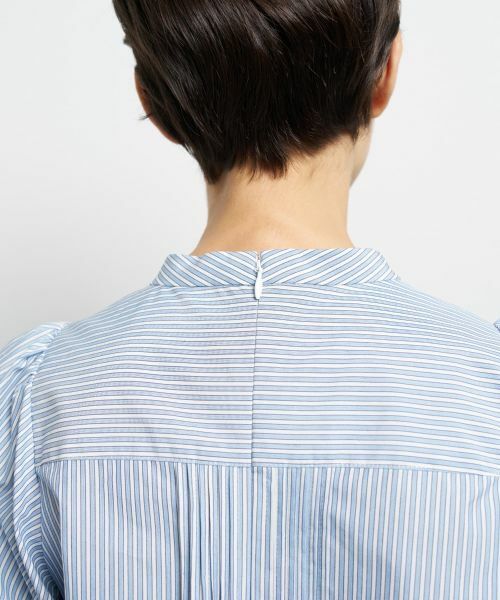 LANVIN en Bleu / ランバン オン ブルー シャツ・ブラウス | ロゴテープスタンドカラーブラウス | 詳細7