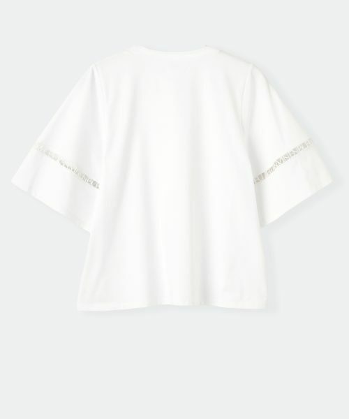 LANVIN en Bleu / ランバン オン ブルー Tシャツ | ロゴレーステープカットソー | 詳細10