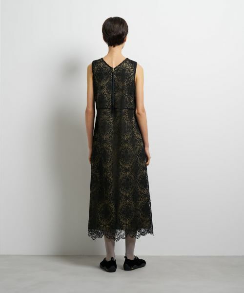 LANVIN en Bleu / ランバン オン ブルー ドレス | ラインフラワーレースワンピ | 詳細3