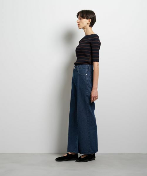 LANVIN en Bleu / ランバン オン ブルー その他パンツ | センタープレスフレアデニム | 詳細2