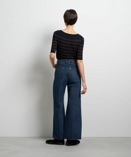 LANVIN en Bleu / ランバン オン ブルー その他パンツ | センタープレスフレアデニム | 詳細3