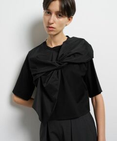 LANVIN en Bleu / ランバン オン ブルー Tシャツ | ドレープコンビカットソー