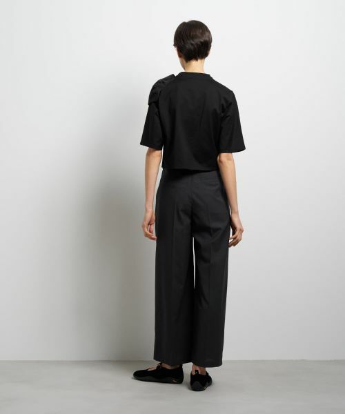 LANVIN en Bleu / ランバン オン ブルー Tシャツ | ドレープコンビカットソー | 詳細3