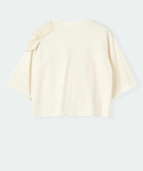 LANVIN en Bleu / ランバン オン ブルー Tシャツ | ドレープコンビカットソー | 詳細9