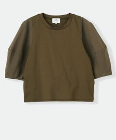 LANVIN en Bleu / ランバン オン ブルー Tシャツ | クロップドコンビカットソー