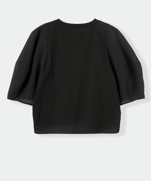 LANVIN en Bleu / ランバン オン ブルー Tシャツ | クロップドコンビカットソー | 詳細11
