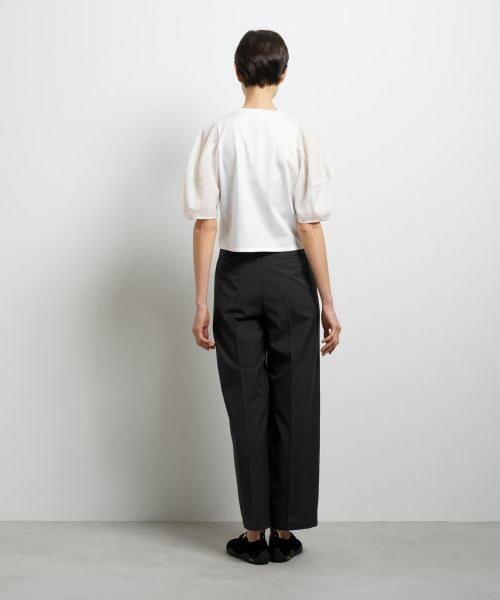 LANVIN en Bleu / ランバン オン ブルー Tシャツ | クロップドコンビカットソー | 詳細3