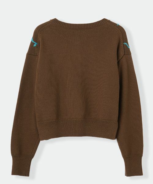 LANVIN en Bleu / ランバン オン ブルー カーディガン・ボレロ | エンブロイダリーニットカーディガン | 詳細10