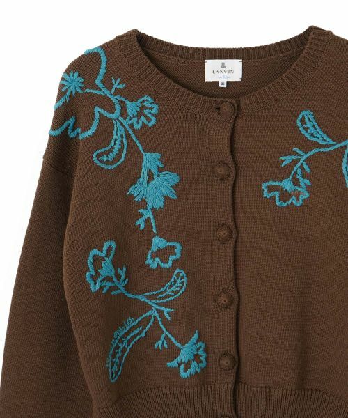 LANVIN en Bleu / ランバン オン ブルー カーディガン・ボレロ | エンブロイダリーニットカーディガン | 詳細11