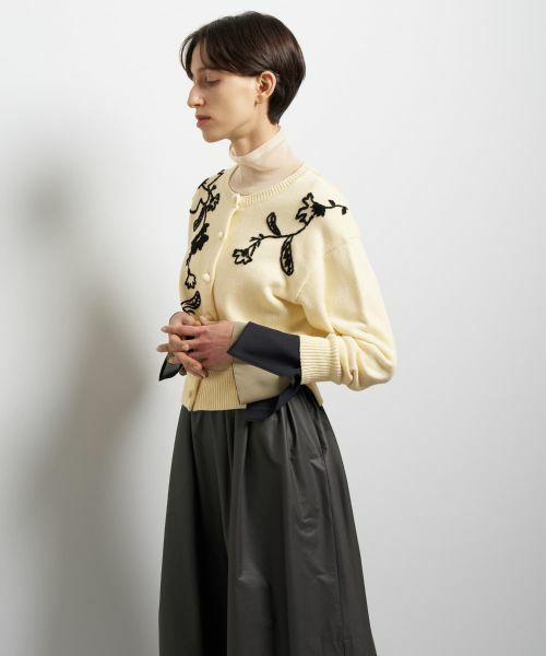 LANVIN en Bleu / ランバン オン ブルー カーディガン・ボレロ | エンブロイダリーニットカーディガン | 詳細5