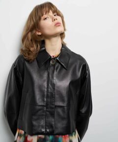 LANVIN en Bleu / ランバン オン ブルー テーラードジャケット | ラムレザーステンカラージャケット