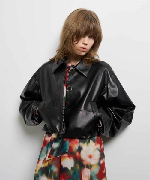 LANVIN en Bleu / ランバン オン ブルー テーラードジャケット | ラムレザーステンカラージャケット | 詳細6