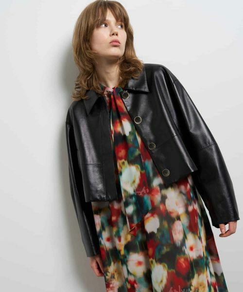 LANVIN en Bleu / ランバン オン ブルー テーラードジャケット | ラムレザーステンカラージャケット | 詳細7