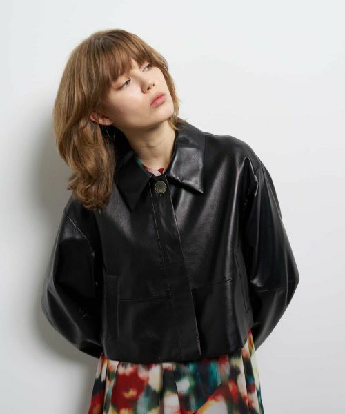 LANVIN en Bleu / ランバン オン ブルー テーラードジャケット | ラムレザーステンカラージャケット | 詳細9