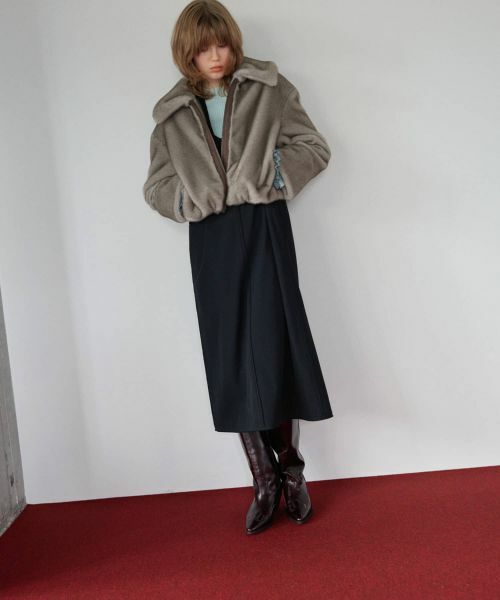 LANVIN en Bleu / ランバン オン ブルー ドレス | クリアツイルUネックワンピース | 詳細11