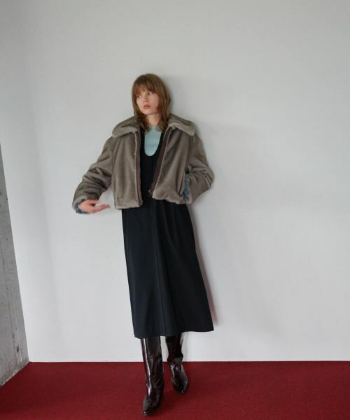 LANVIN en Bleu / ランバン オン ブルー ドレス | クリアツイルUネックワンピース | 詳細12