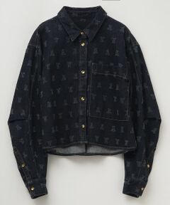 LANVIN en Bleu / ランバン オン ブルー シャツ・ブラウス | パンチングデニムクロップドシャツ