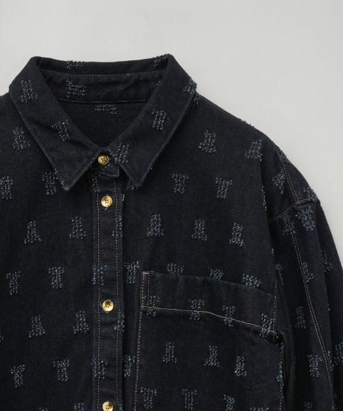 LANVIN en Bleu / ランバン オン ブルー シャツ・ブラウス | パンチングデニムクロップドシャツ | 詳細10