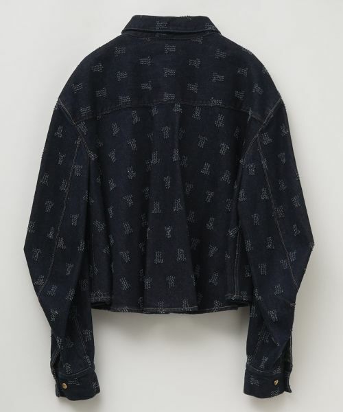 LANVIN en Bleu / ランバン オン ブルー シャツ・ブラウス | パンチングデニムクロップドシャツ | 詳細14