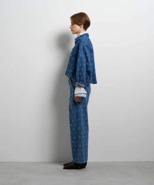 LANVIN en Bleu / ランバン オン ブルー シャツ・ブラウス | パンチングデニムクロップドシャツ | 詳細2