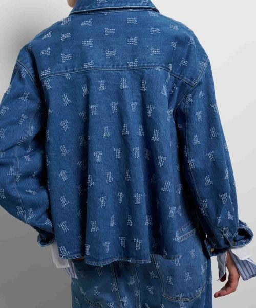 LANVIN en Bleu / ランバン オン ブルー シャツ・ブラウス | パンチングデニムクロップドシャツ | 詳細6