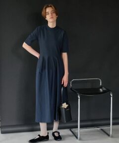 LANVIN en Bleu / ランバン オン ブルー ドレス | ニットコンビフレアワンピース