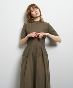 LANVIN en Bleu / ランバン オン ブルー ドレス | ニットコンビフレアワンピース