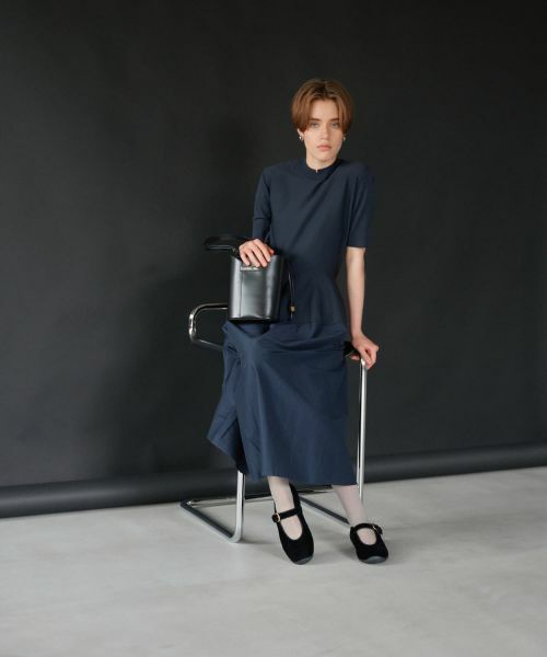 LANVIN en Bleu / ランバン オン ブルー ドレス | ニットコンビフレアワンピース | 詳細10