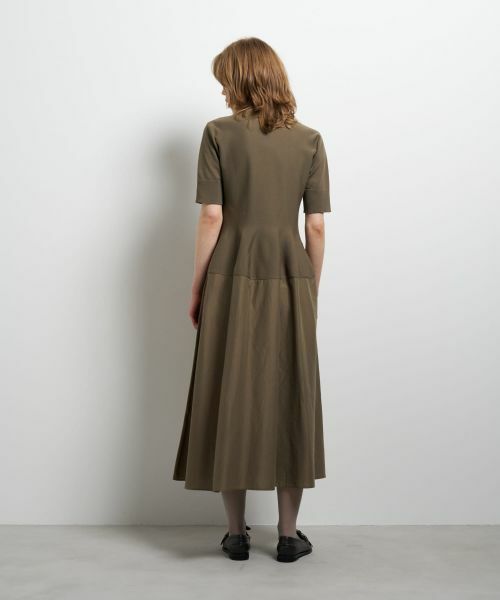 LANVIN en Bleu / ランバン オン ブルー ドレス | ニットコンビフレアワンピース | 詳細3