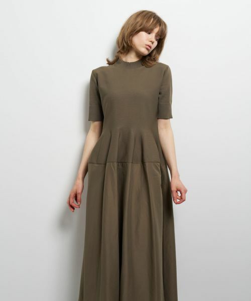 LANVIN en Bleu / ランバン オン ブルー ドレス | ニットコンビフレアワンピース | 詳細5