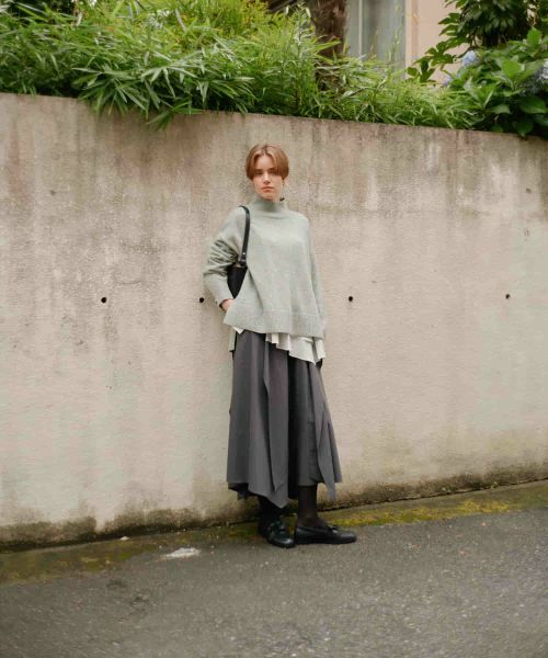 LANVIN en Bleu / ランバン オン ブルー ロング・マキシ丈スカート | タイプライター２WAYスカート | 詳細14